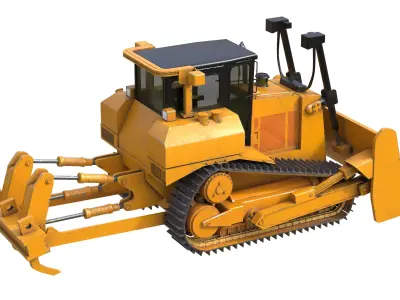 Dozer D7R Low-poly 3D model