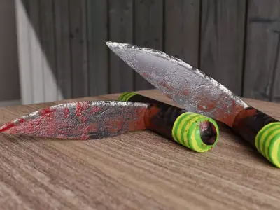 Lowpoly Prison Knife Low-poly 3D model