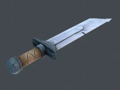 Stylized Lowpoly Fantasy Sword 3 Low-poly 3D model