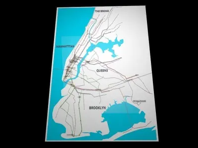  New York City Not Official Subway Map  3D model