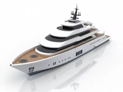Super Yacht Luxury Vessel 3D Model Low-poly 3D model