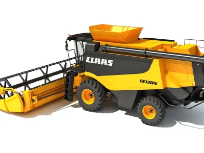 Combine Harvester Claas Lexion Models 3D model