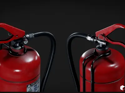 Fire Extinguisher Low-poly 3D model 6