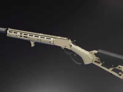 Marlin 1894 Dark Tracker Low-poly 3D model