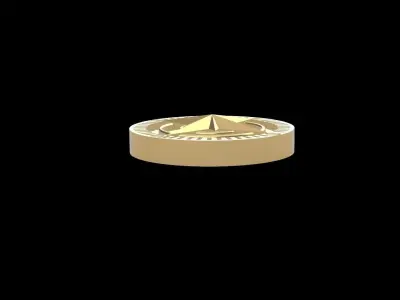 3D compass Medallion 3D model