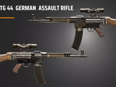 STG 44  German Assault  Rifle 3D model