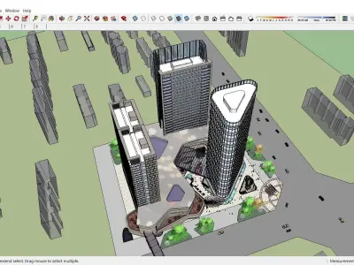 Sketchup Commercial Complex N1 3D model