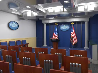 White House Press Room  purchase 3D model