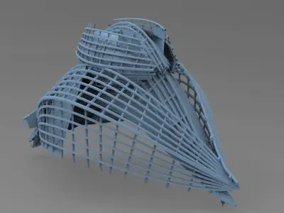  Deep Ship fence roof 1 3D model