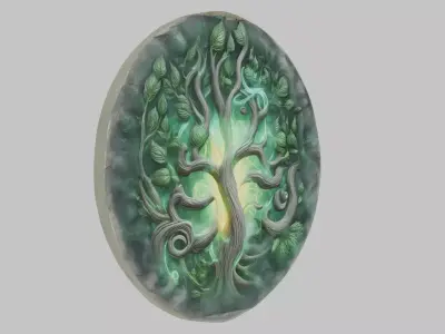 Fantasy Emblem of an Easter Egg Low-poly 3D model