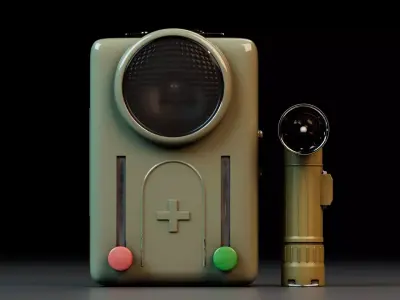 Retro Industrial Emergency Device 3D model