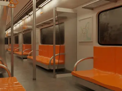 Blender Metro interior 3D model
