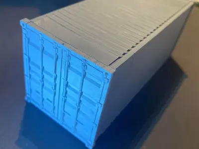 20FT SHIPPING CONTAINER 7MM SCALE O GAUGE MODEL RAILWAY 3D print model