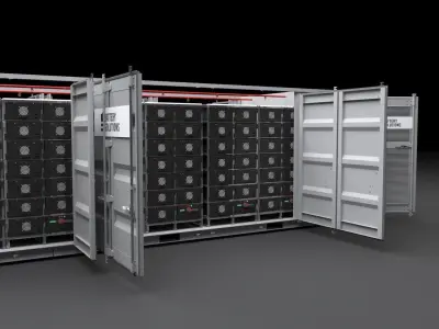 Battery Energy Storage System Container BESS 3D model