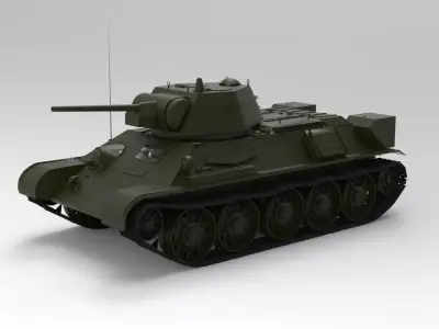 tank T-34 3D model purchase