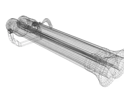 Cannon - Malay Double Barrel aka Belalai Gajah 3D model