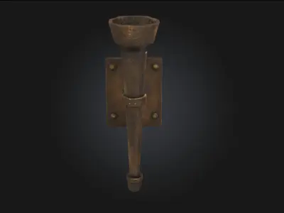 Torch Holder  Medieval Illumination Support 3D model