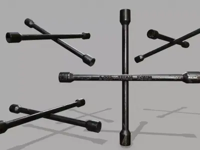   Lug Wrench Low-poly 3D model