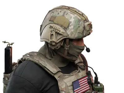 IHPS US ARMY HELMET Low-poly 3D model