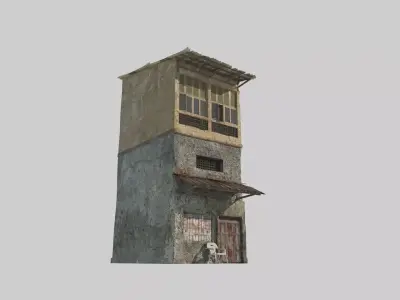 Slum apartment buildings 3D model