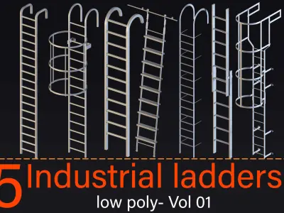 75 Industrial ladders- Vol 01 3D model