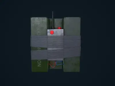 C4 Explosive Low-poly 3D model purchase