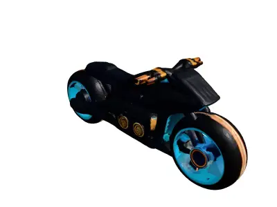 Futuristic Hoverbike Engine 3D Model 3D model