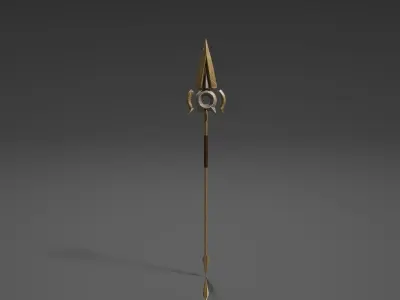Pantheon Spear  Low-poly 3D model