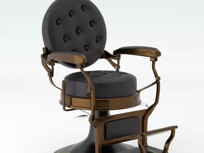 Alesso Professional Barber Chair black 3D model