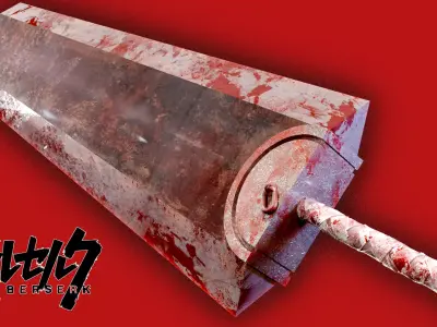 Berserk Guts Dragon Slayer Sword 3D model
