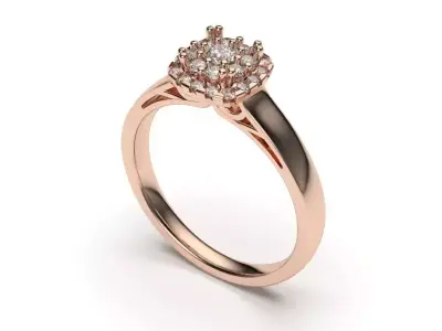 solitaire with ring sizes  8 part S56 3D print model