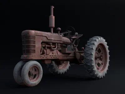 Old Tractor Model All-inclusive 3D model