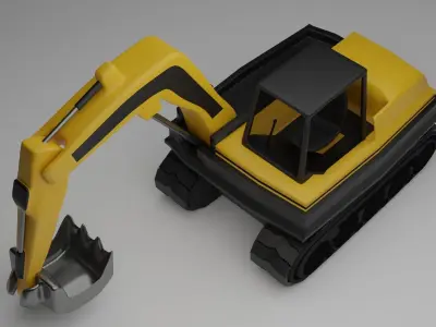 Excavator Simple Free 3D model