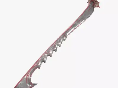Bloody Bone Sword Low-poly 3D model