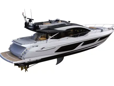 Luxury Motor Sport Yacht 3D model