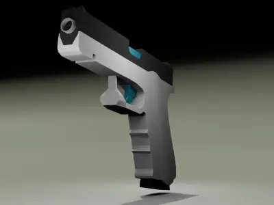 Glock gun Low-poly 3D model buy