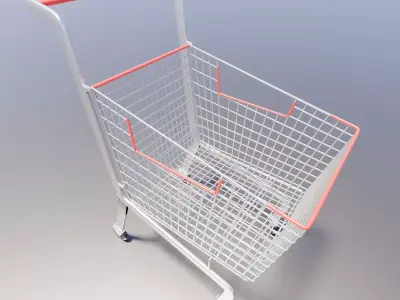 Shopping cart 3D model April 2021 3D model