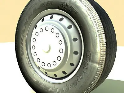 Detailed Classic Car Tire  3D model