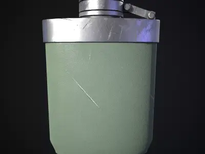 Army Flask Low-poly 3D model