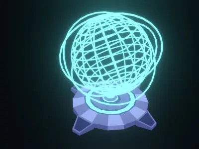 Toony Series - Sci-Fi Stylized Hologram - with Animation Low-poly 3D model
