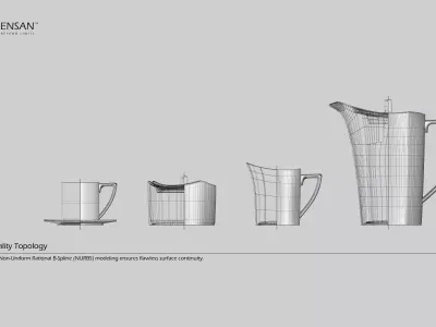 Porcelain Tea Set 3D print model