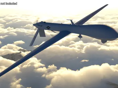 Unmanned Aerial Vehicle Reaper Drone MQ-1 Predator 3D model