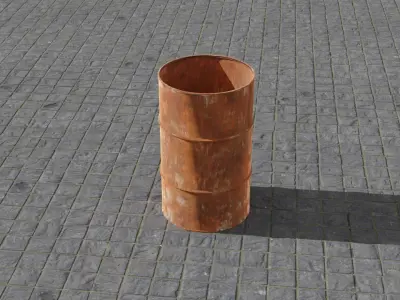 Rusty Barrel 3D model
