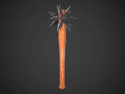 Shuriken Baseball Bat Low-poly 3D model