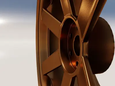 3D model of modern rim car wheel 3D model