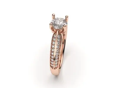 solitaire with ring sizes  8 part S16 3D print model