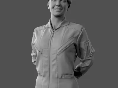 Female Pilot 3D print model