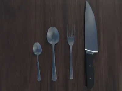 cutlery knife Free low-poly 3D model