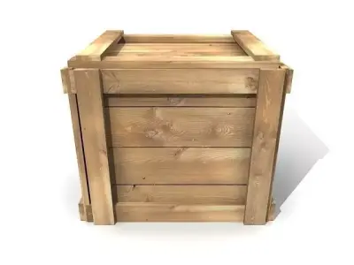Simple Wooden Crate 3D model