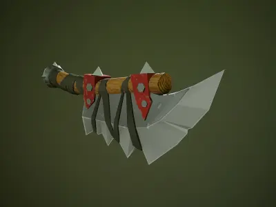 Low Poly Stylized Weapon Game Ready Free low-poly 3D model